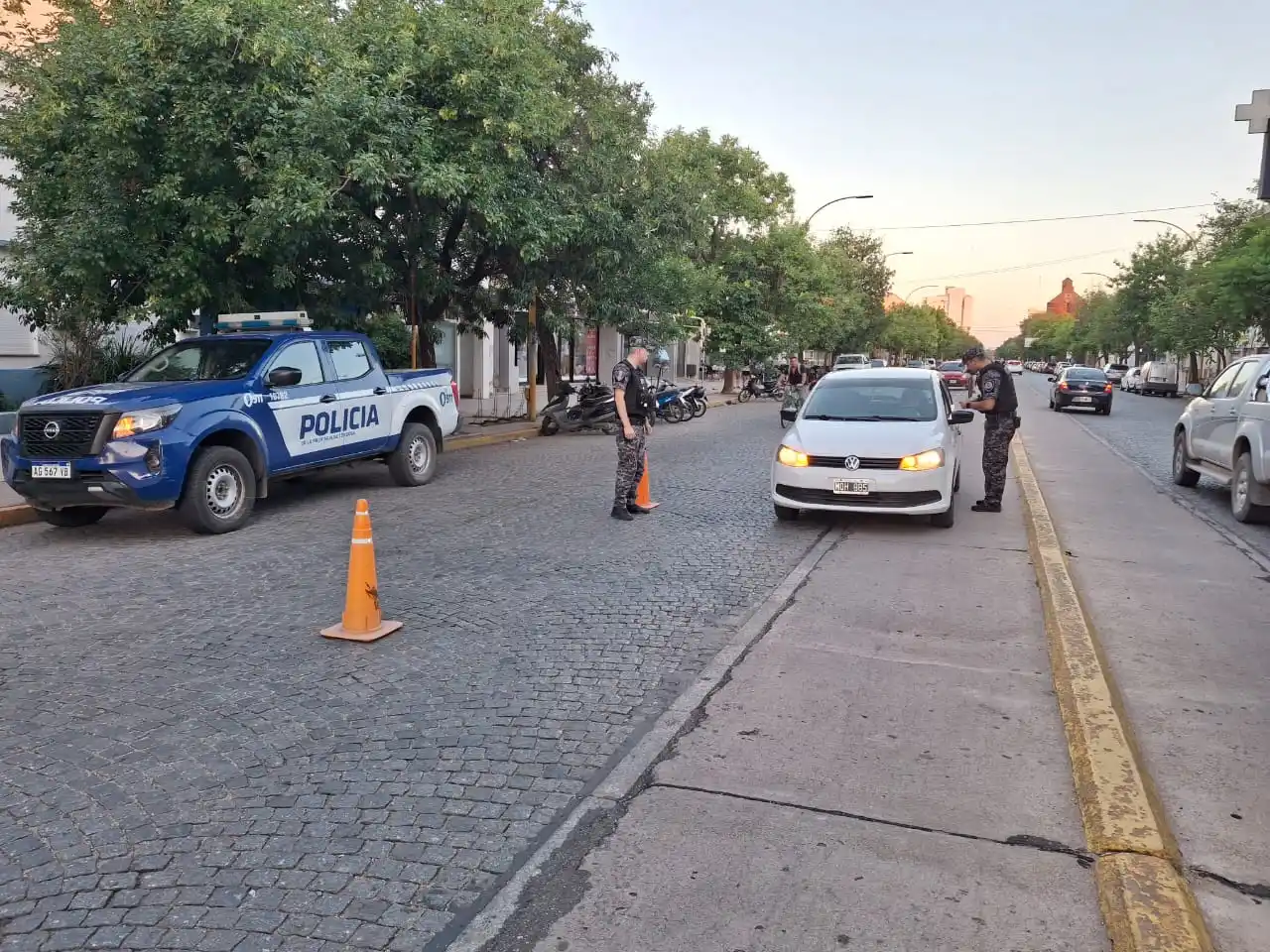 El operativo policial en las calles sanfrancisqueñas.