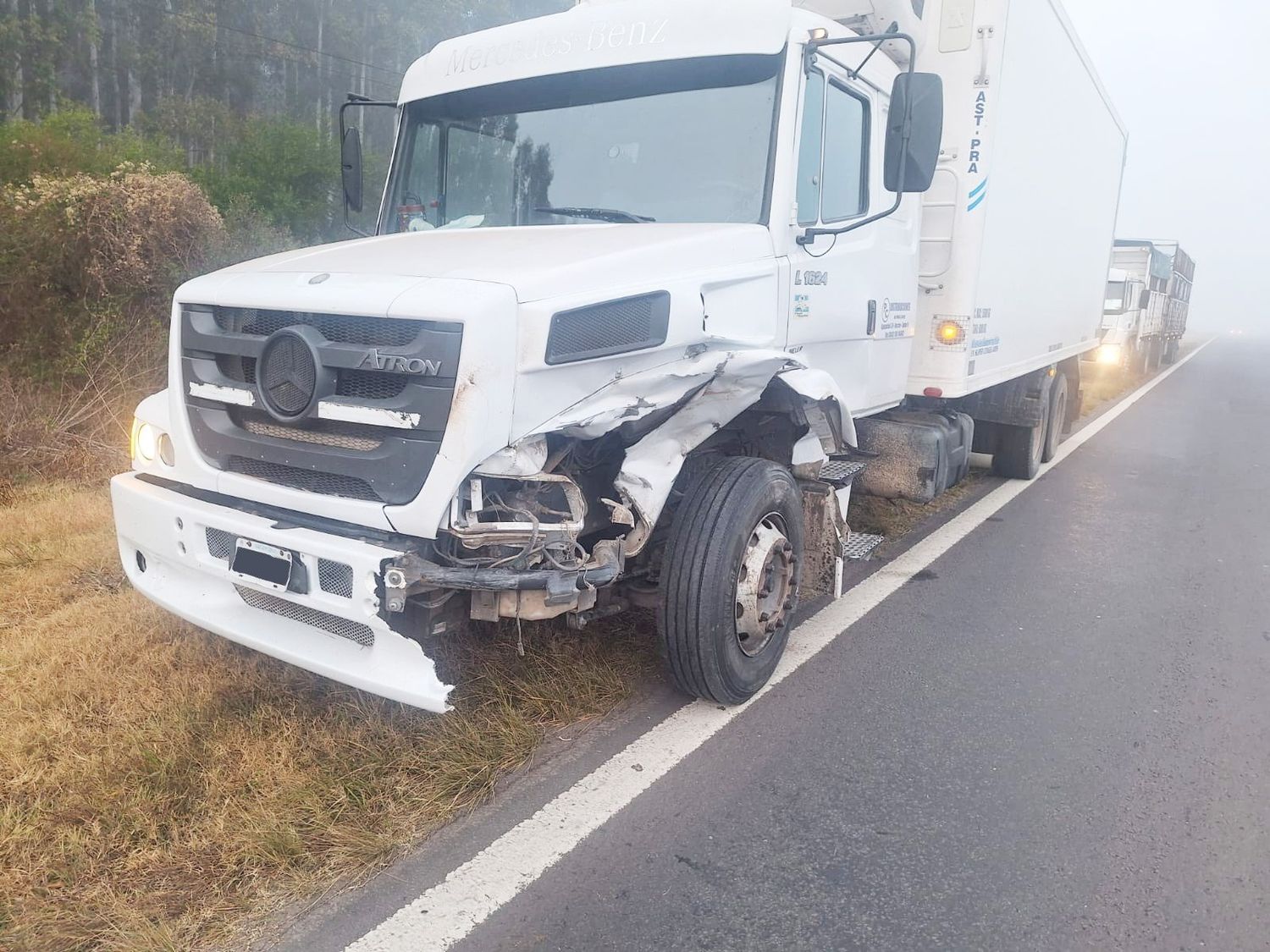 Un camión y un utilitario colisionaron a un animal sobre Ruta 18