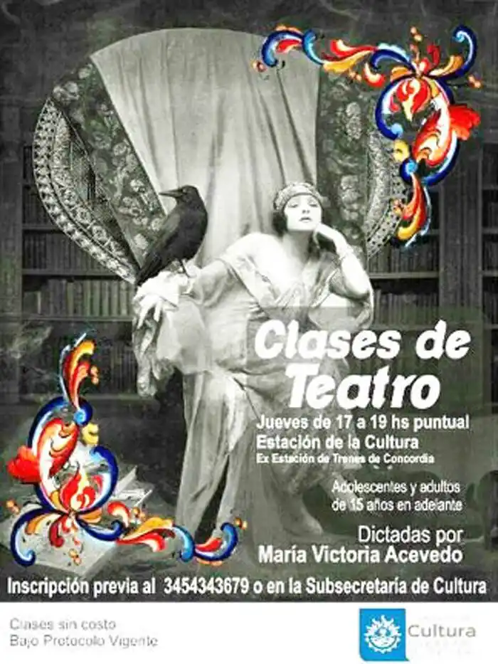 Clases gratuitas de teatro  en la Estación de la Cultura