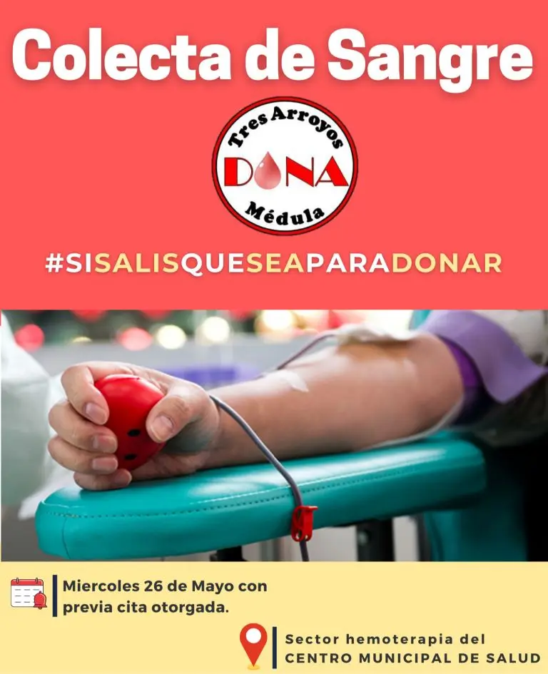 Cambio de fecha para la colecta de sangre