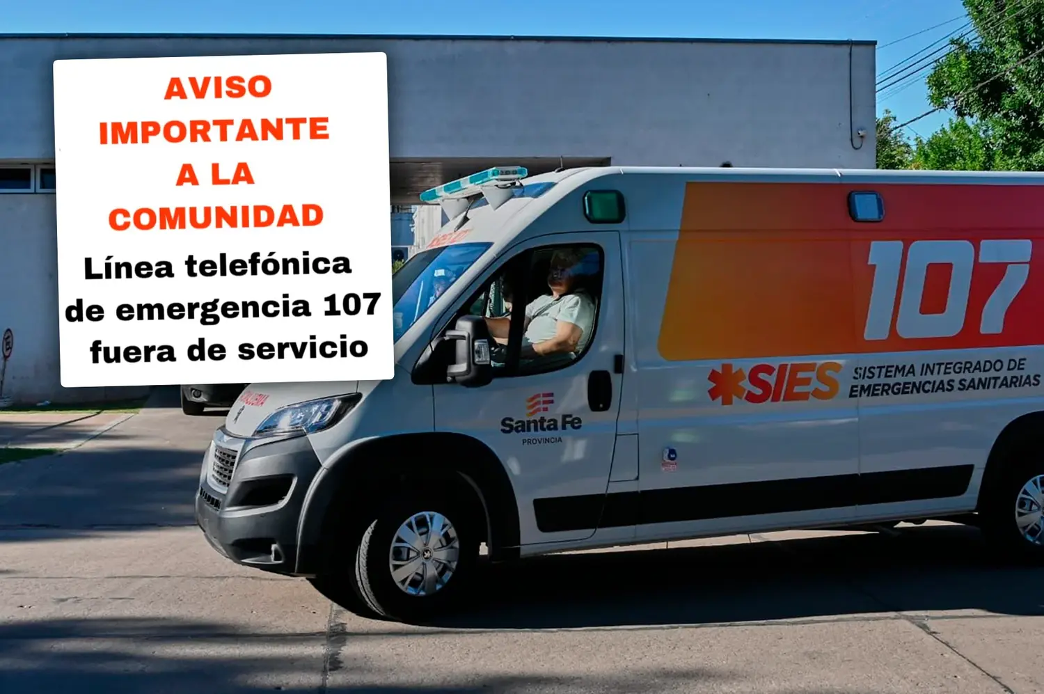 Atención: la línea de emergencias 107 está fuera de servicio y habilitaron un número alternativo