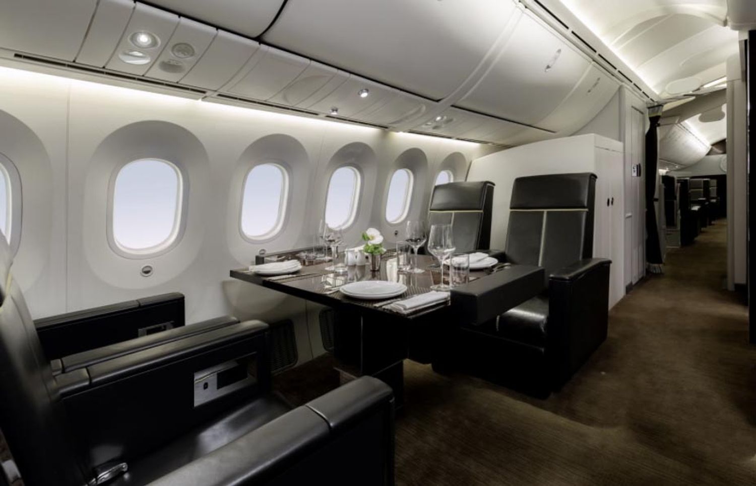 Así se ve el interior de un Boeing 787 VIP gubernamental que busca comprador