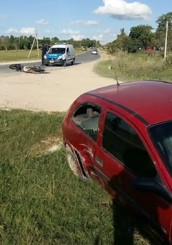 Accidente con un motociclista lesionado