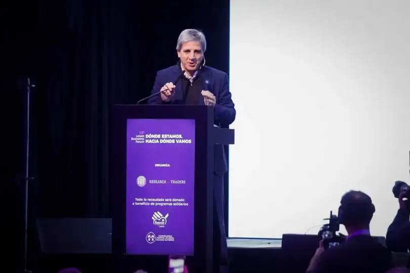 El ministro de Economía, Luis Caputo, en la apertura de Latin American Forum.