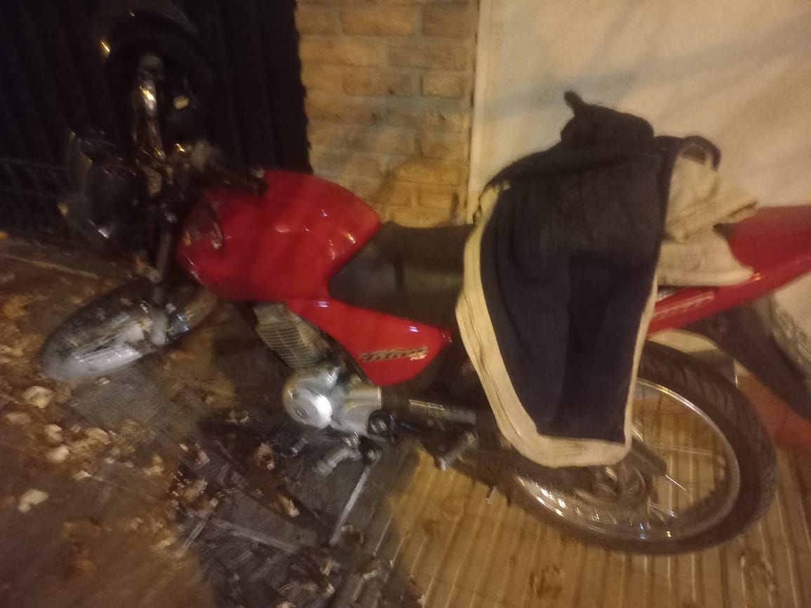 Moto accidentada