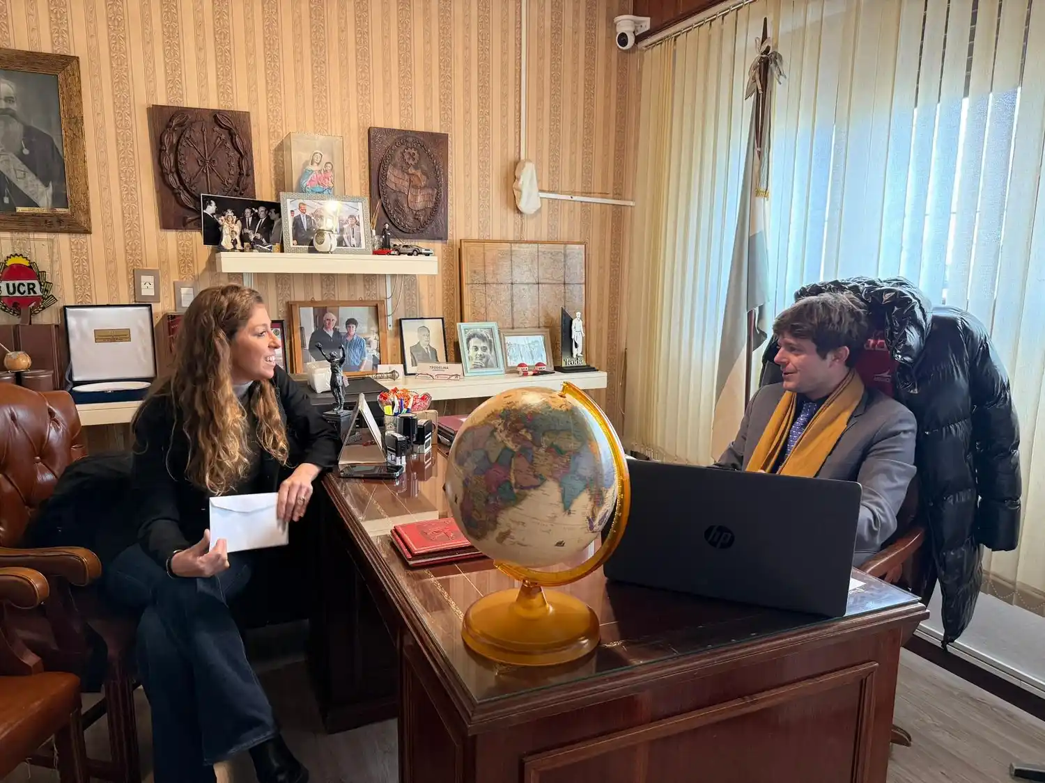 Galnares se reunió con el intendente Poleri para conocer los proyectos en el marco del 150° aniversario de la ciudad. Foto: Gentileza.