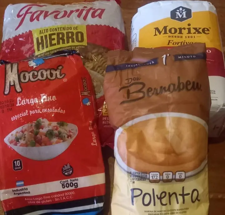 Los productos que entregan a familias que necesitan del 1 al 10 de cada mes.