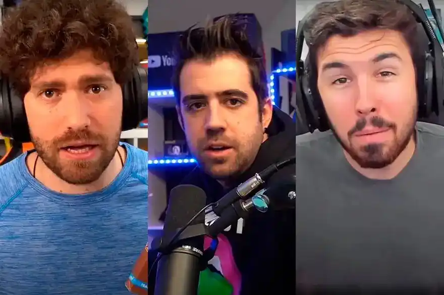 Tres de los youtubers en español más exitosos: Mikecrack, Auronplay y Willyrex