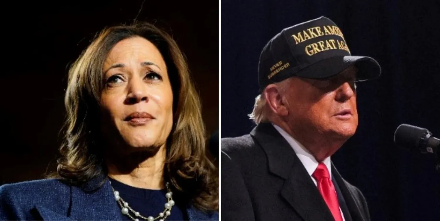 Kamala Harris y Donald Trump en un mano a mano reñido.