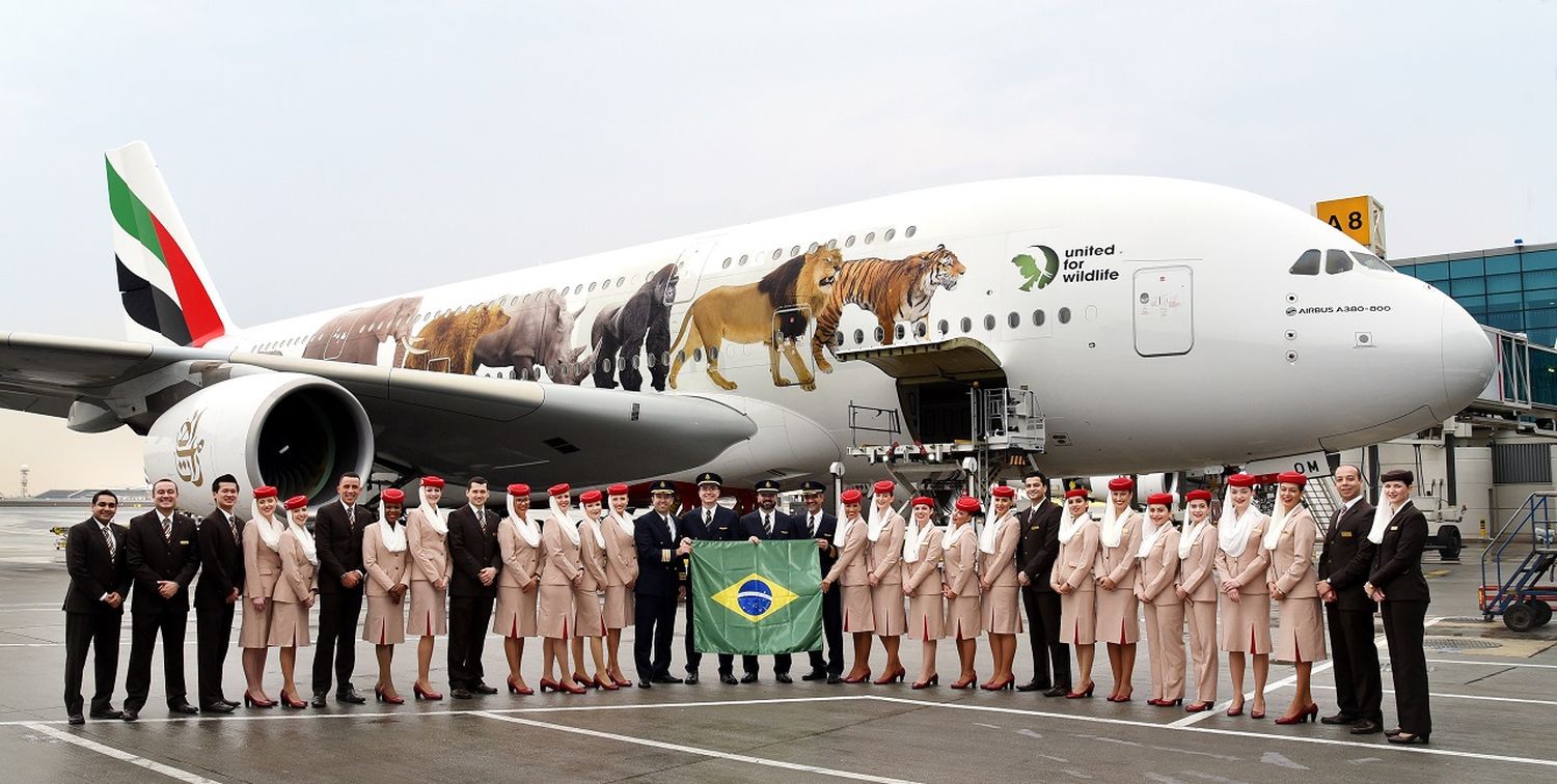 El Airbus A380 empezó a operar de manera regular entre San Pablo y Dubai