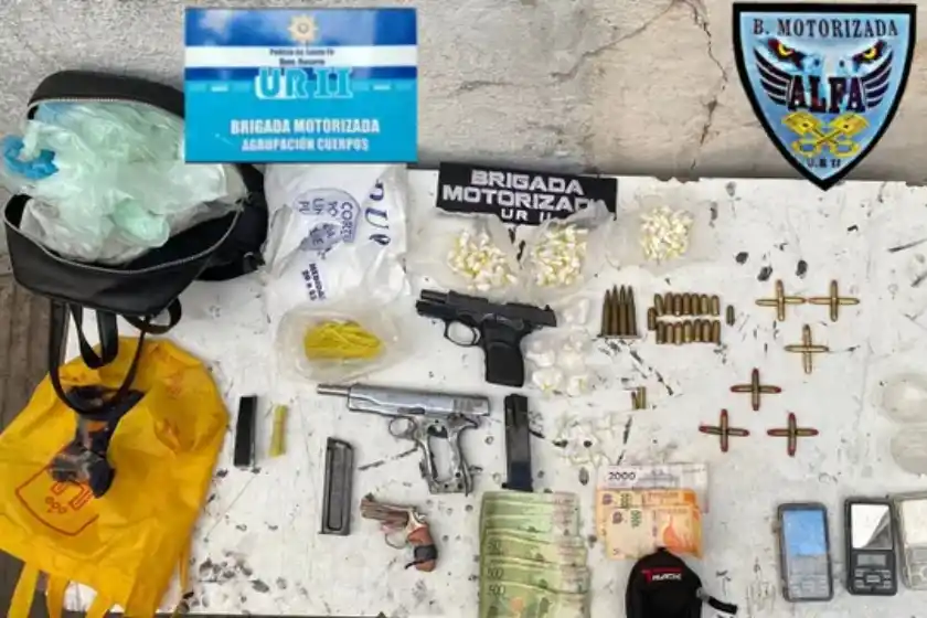 Detuvieron a dos personas con armas y sustancias en zona norte