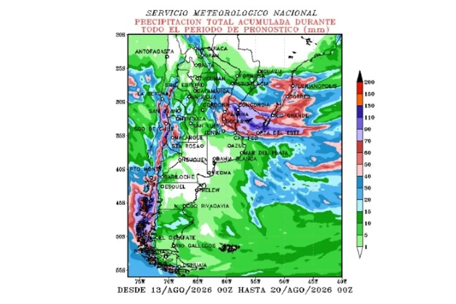 Alerta en Entre Ríos por lluvias intensas y crecida de los ríos Paraná y Uruguay