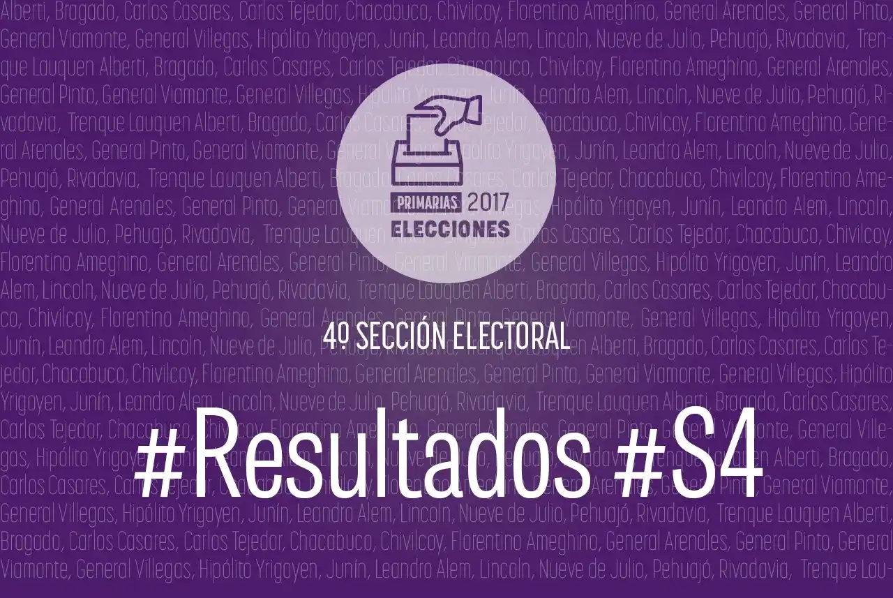 Resultados oficiales PASO 2017: Cambiemos se impone en la Cuarta sección electoral