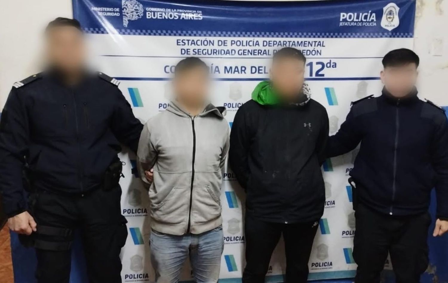 Detienen a dos hombres con antecedentes en el barrio Coronel Dorrego