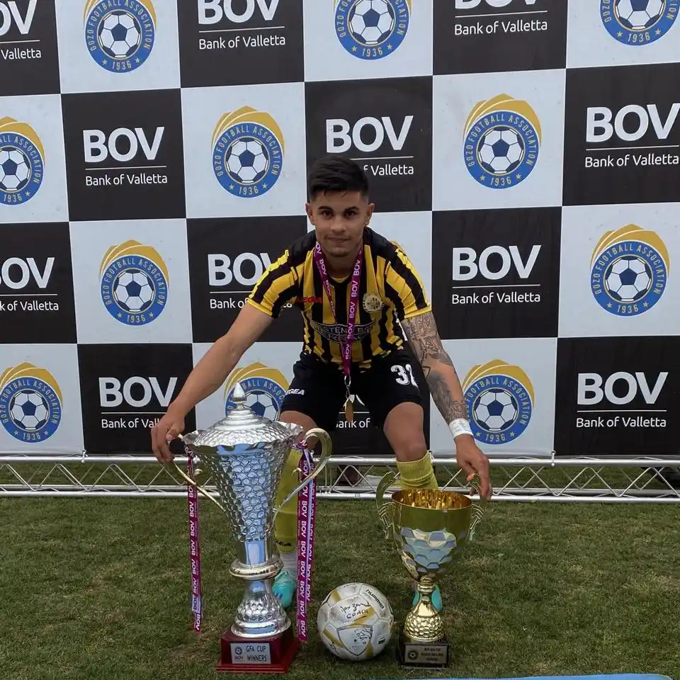Brian Parada se consagró campeón en Malta y fue goleador por segundo año consecutivo