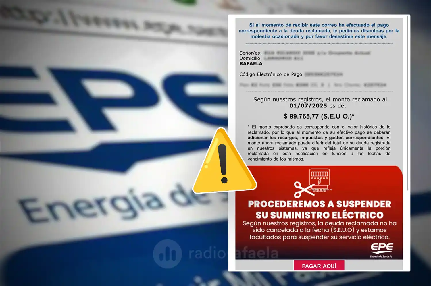 Siguen los intentos de estafa en nombre de la EPE: advierten sobre mensajes falsos correo electrónico