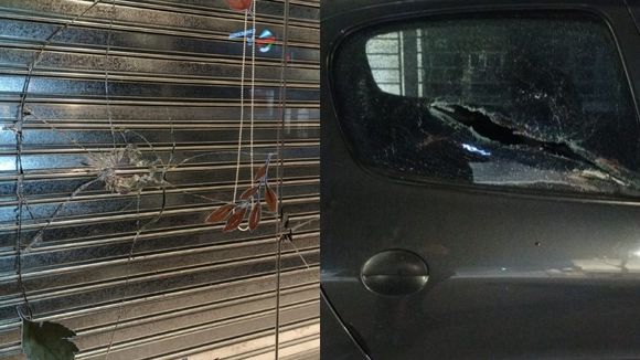 Noche de furia: detuvieron a un hombre por provocar daños en un comercio y en un auto