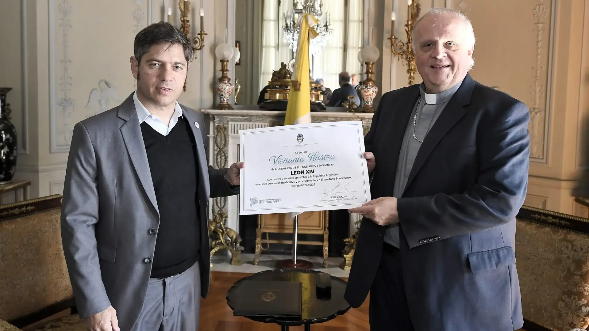 Kicillof declaró visitante ilustre a León XIV y puso en marcha un operativo especial para recibir al Papa en territorio bonaerense.