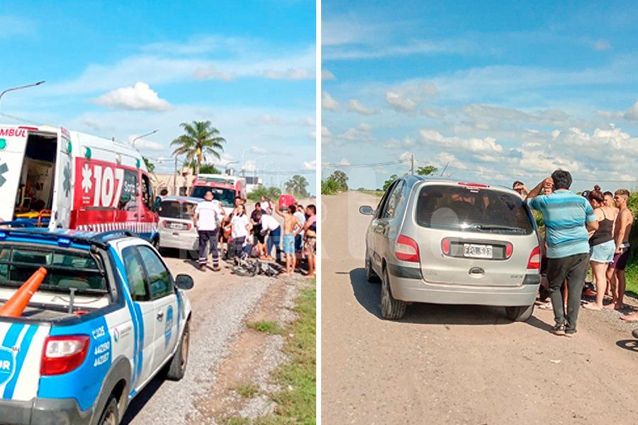 Un menor quedó atrapado debajo de un auto tras accidentarse y los vecinos tuvieron que levantar el vehículo para sacarlo