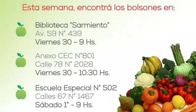 PRENSA MUNICIPAL: Cuatro instituciones reparten los bolsones de Frescura Natural esta semana