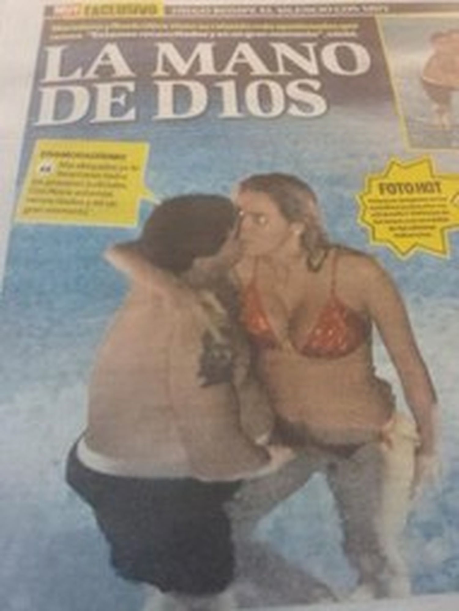 La foto hot de Diego Maradona apasionado con Rocío Oliva