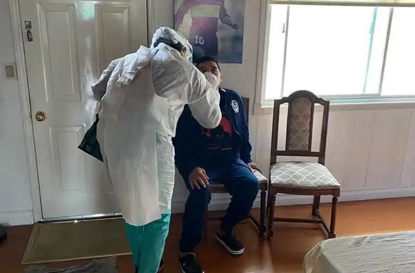 Por posible contagio de coronavirus, volvieron a hisopar a Maradona