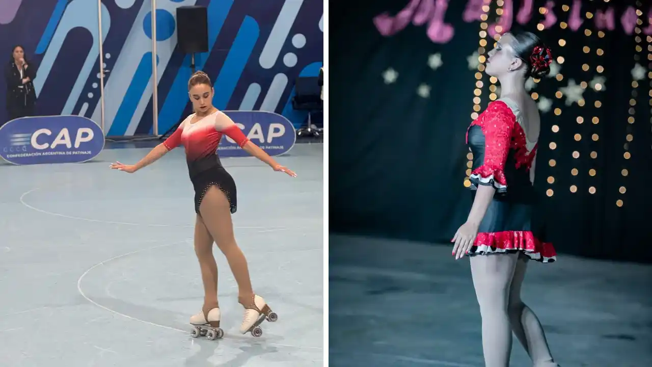Las patinadoras Evelyn Duca y Melanie Stempels