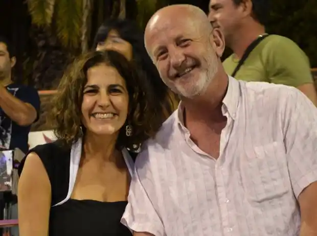 Lisandro Viale y Marina Simón de campaña en Gualeguaychú