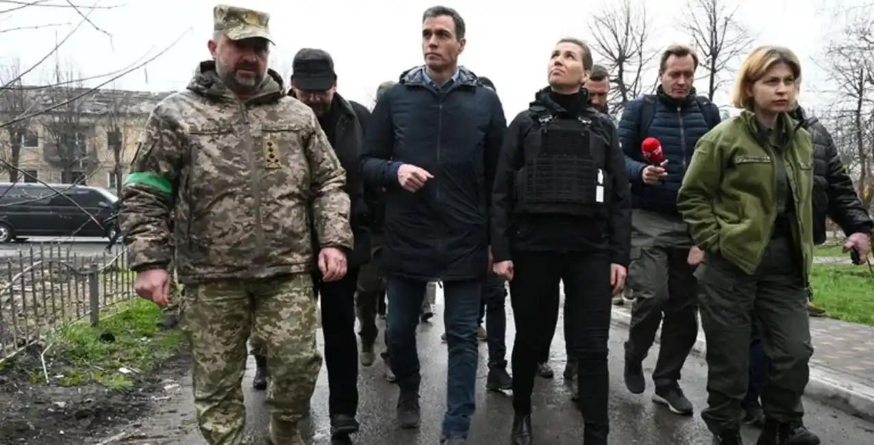 Pedro Sánchez se reunió con Volodimir Zelensky en Kiev