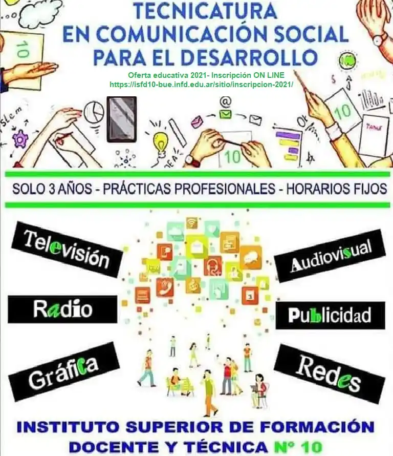 Abrió la inscripción para estudiar la  Tecnicatura de Comunicación Social