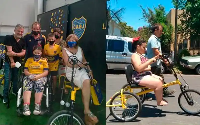 Oriana tiene 12 años, nació con espina bífida y recibió de regalo su primera bicicleta adaptada