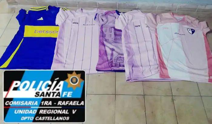 ropa secuestrada policía