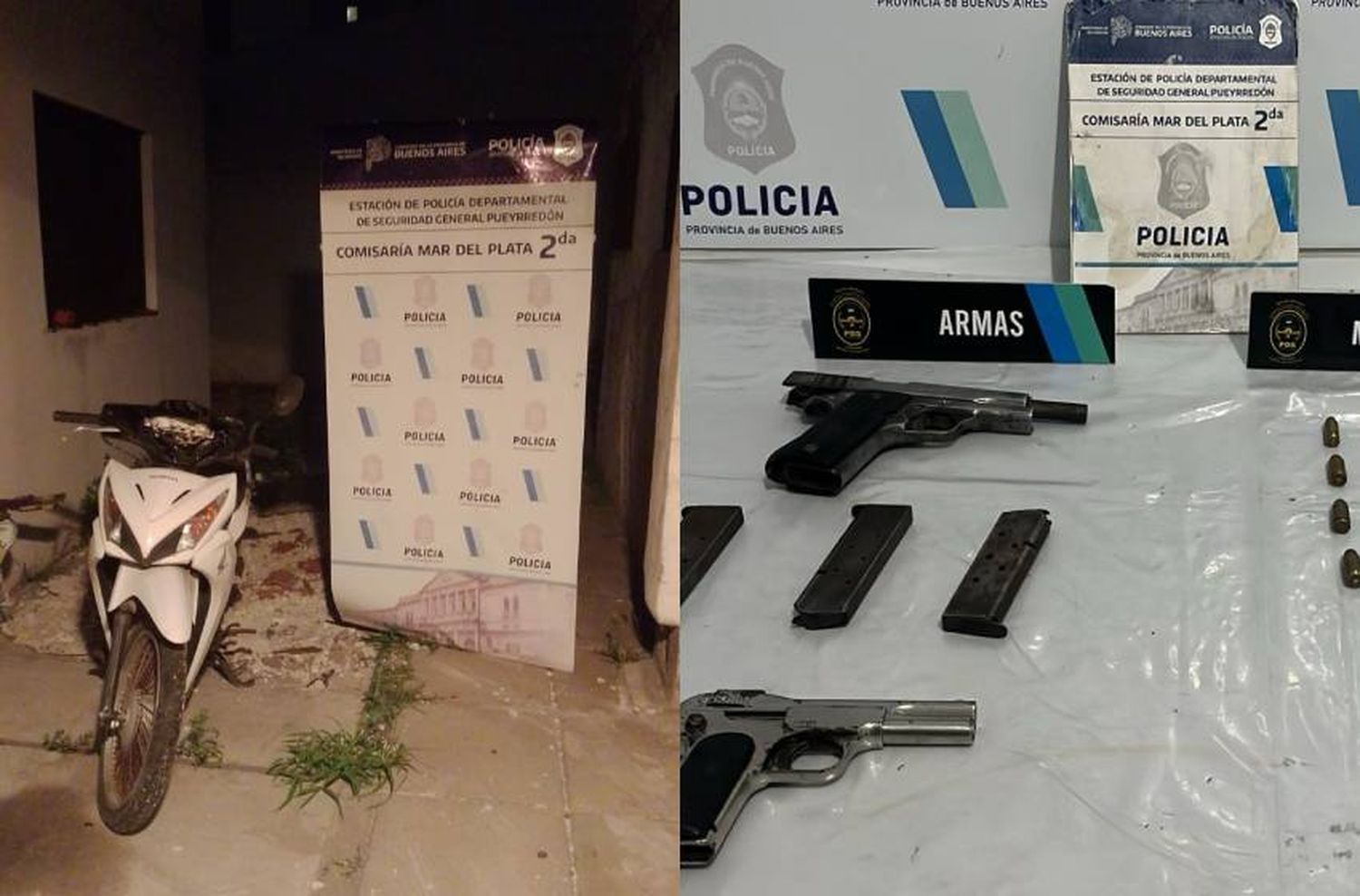 Cinco allanamientos por robo: secuestraron armas y motos