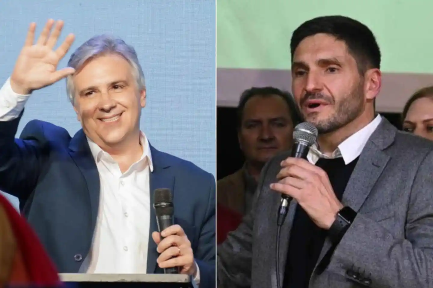 Martín Llaryora y Maximiliano Pullaro.