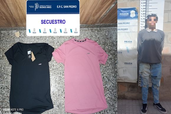 Robó remeras de un comercio céntrico y lo detuvieron