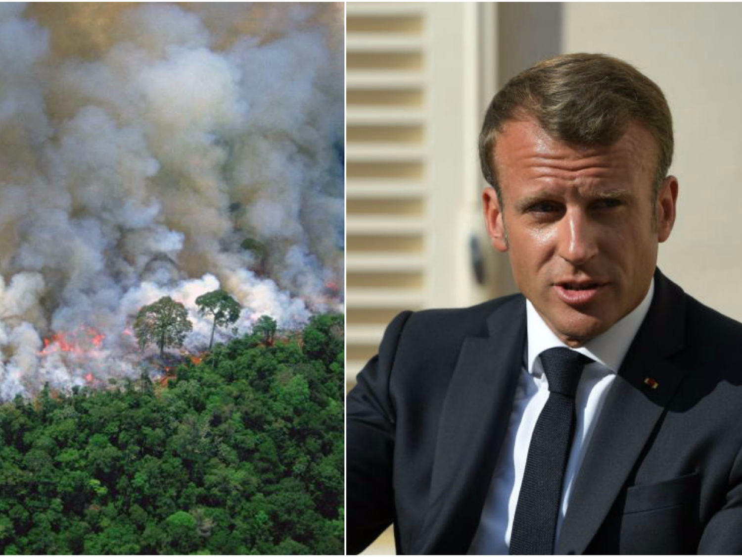 Macron dice que los incendios en Amazonía son "una crisis internacional"