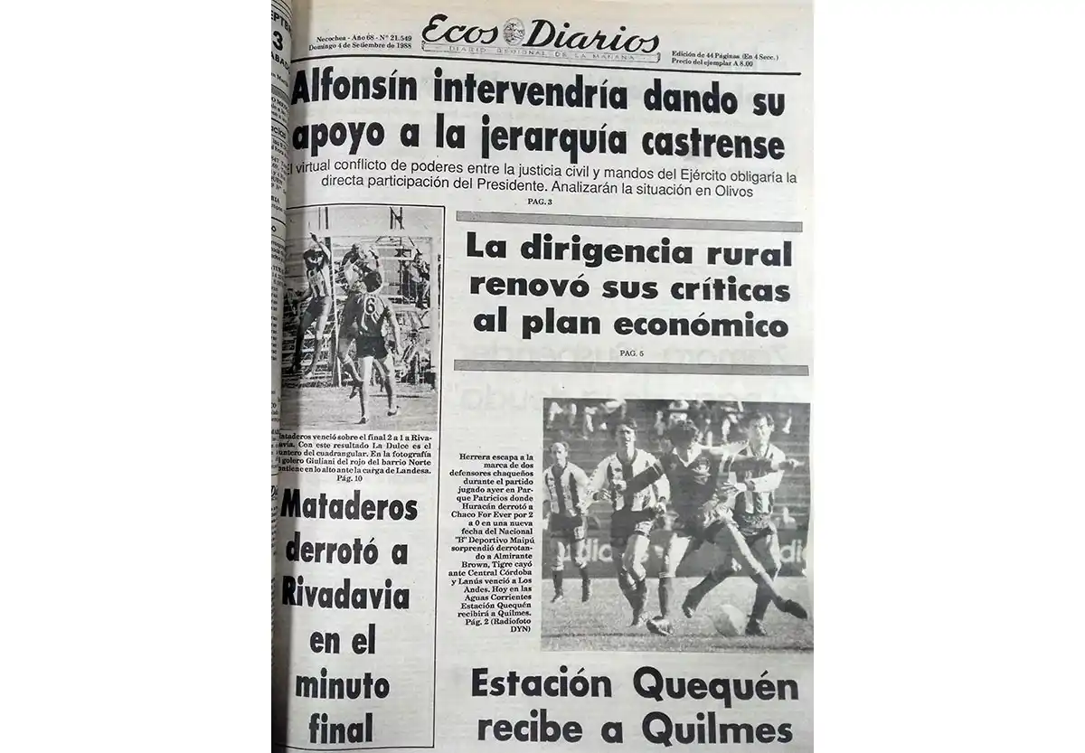 Domingo 4 de septiembre de 1988