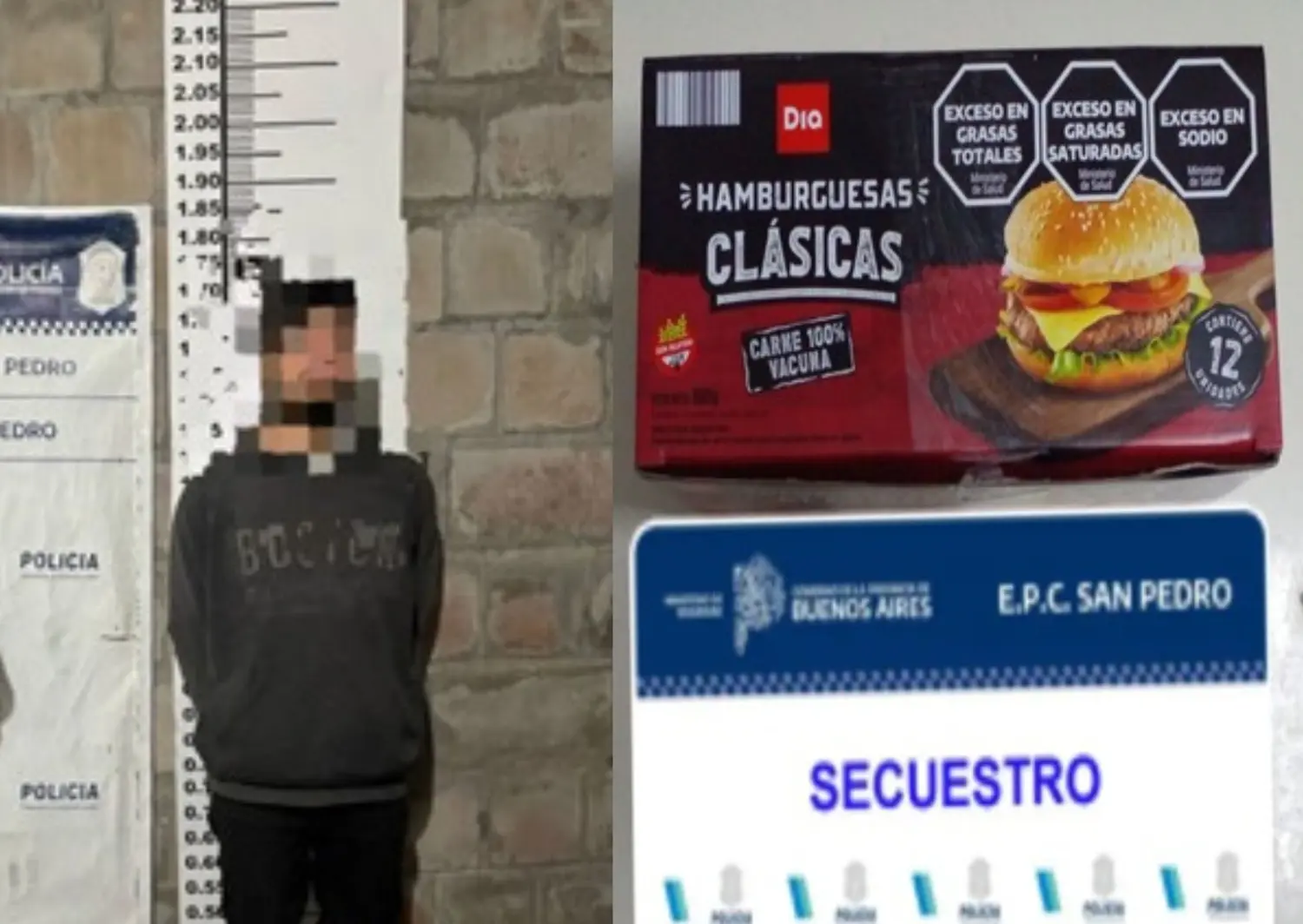 El joven fue interceptado en Casella y Bottaro.