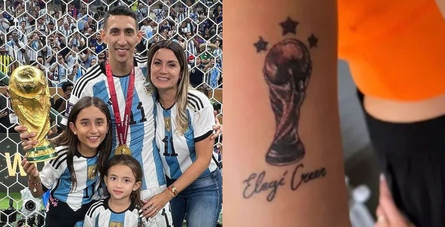 La esposa de Ángel Di María y su nuevo tatuaje: “Elegí creer”