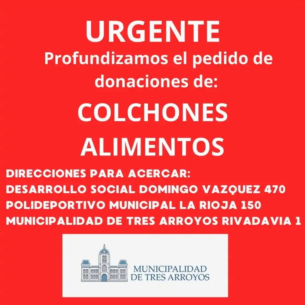 Desde el municipio informan que “muchos vecinos perdieron su casa y pertenencias”