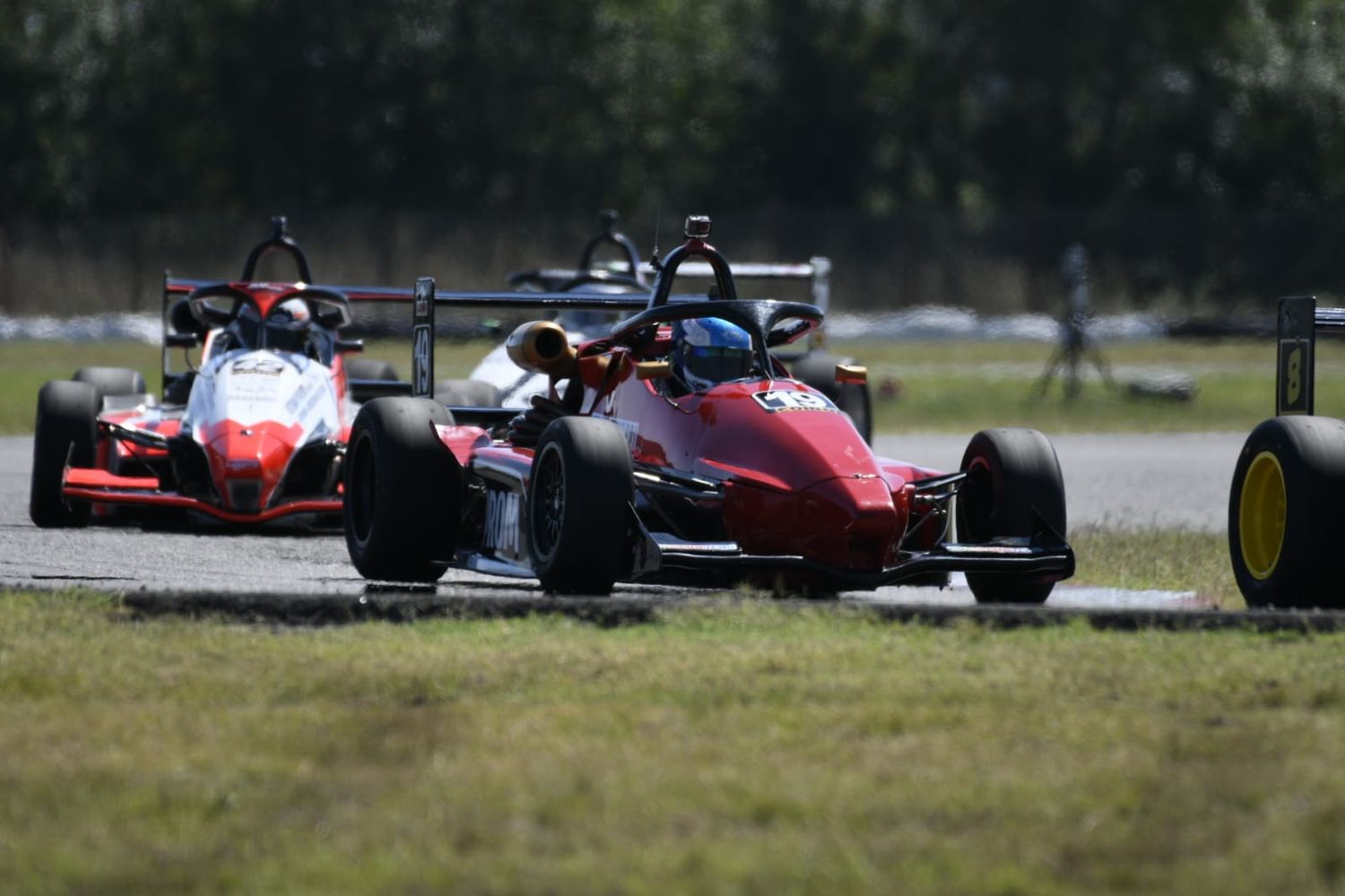 Naza López en acción en el autódromo Roberto Mouras de La Plata.