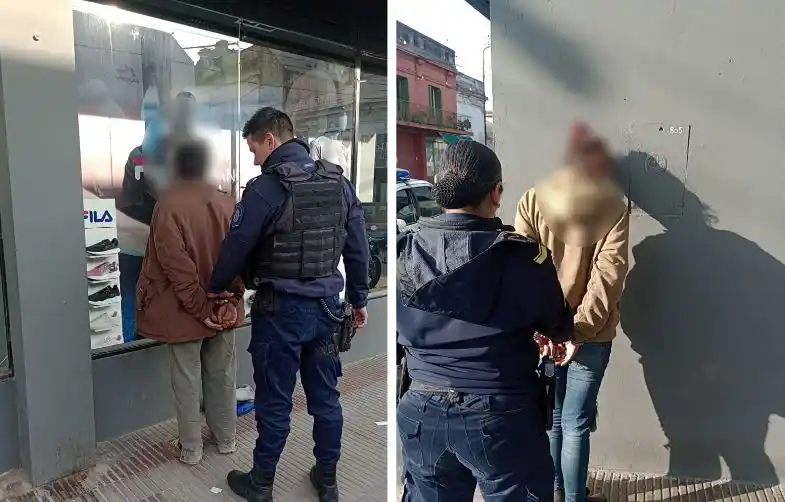 Detuvieron a una pareja por comprar con una tarjeta robada y realizar un raid de hurtos