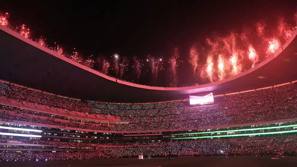 El Estadio Azteca albergará la ceremonia inaugural del Mundial 2026, la tercera vez que el recinto es sede de una apertura mundialista, tras 1970 y 1986. AP Foto/Eduardo Verdugo