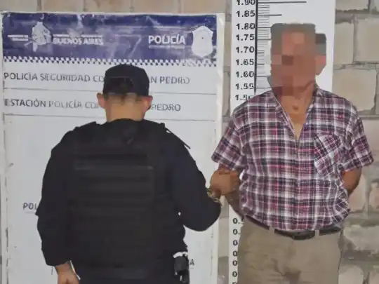 El aprehendido fue trasladado a la Comisaría local.