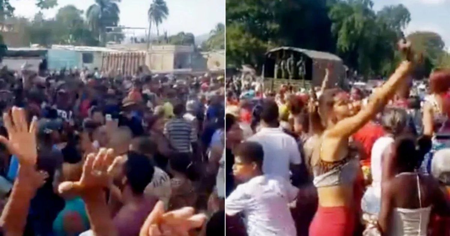 EN CUBA protestan por falta de luz y comida