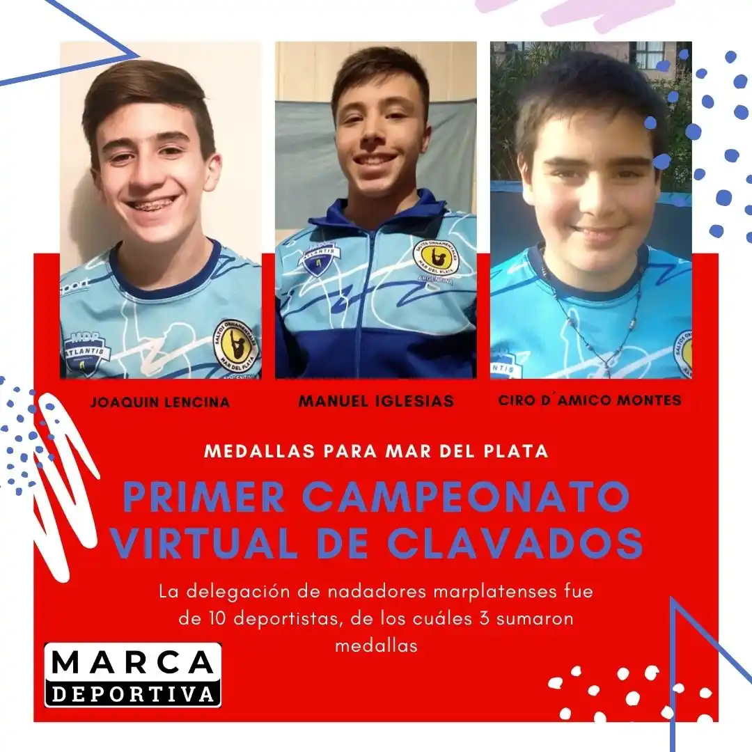 Tres medallas en el Campeonato Virtual de Clavados