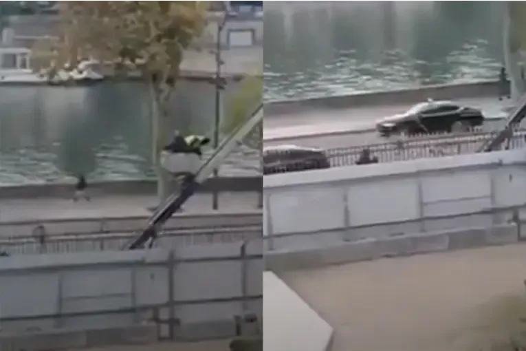 Revelan video del escape de los ladrones del Museo del Louvre con el botín de joyas.