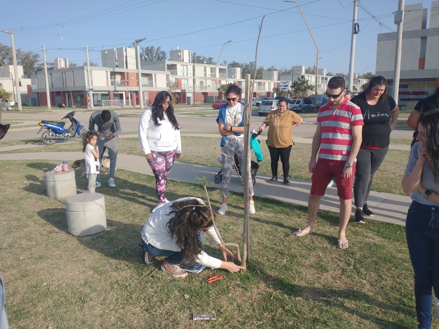 Personal municipal brindó charla sobre el cuidado de forestación en el loteo Procrear