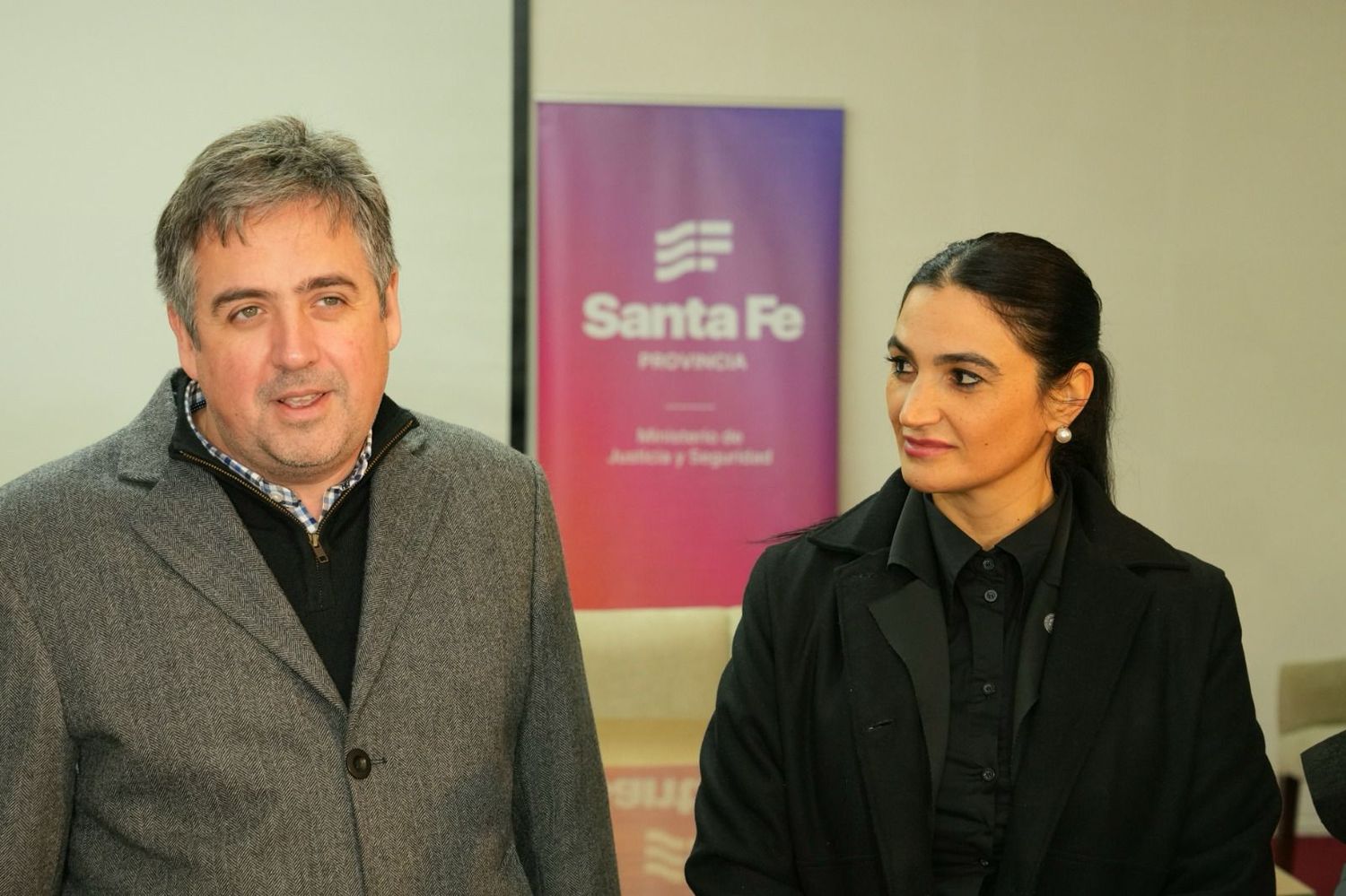 Seguridad, Pablo Cococcioni, la abogada Eva Cainelli.