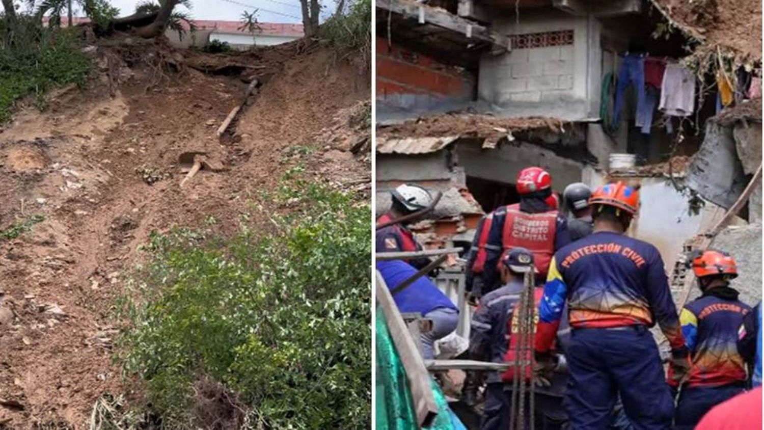 Madre e hija mueren tapiadas producto de deslizamiento de tierra en Caricuao (VIDEO)